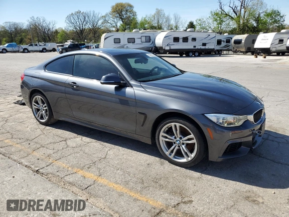 2014 BMW 4 Series 428i xDrive with VIN WBA3N5C59EF716920, listed as a Copart auction lot 53915275 with 125,300 mi miles and Salvage title. Bid and sale history available at DreamBid. Image 4.