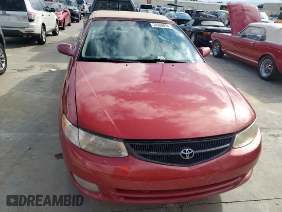 2001 Toyota Solara SE with VIN 2T1FF28P01C439535, listed as a Copart auction lot 74209894 with 231,931 mi miles and Non Repairable. Bid and sale history available at carsss.com. Image 5.