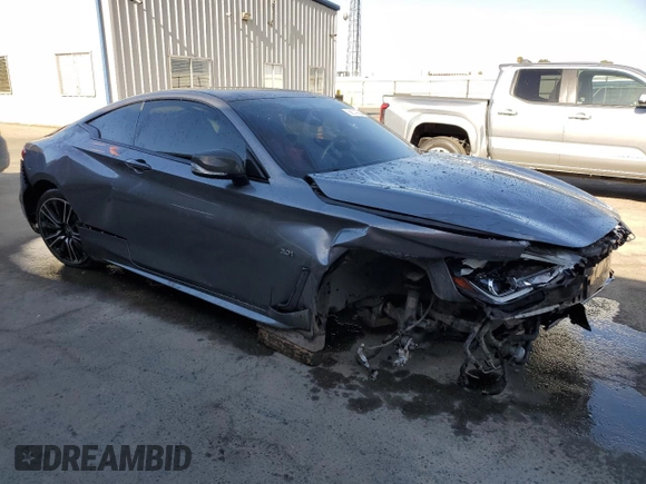 2018 Infiniti Q60 Sport with VIN JN1EV7EK9JM342313, listed as a Copart auction lot 68143604 with 68,855 mi miles and Salvage Title. Bid and sale history available at DreamBid. Image 4.