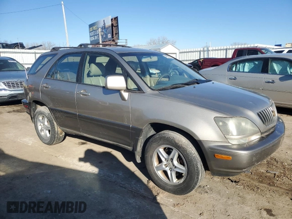 2000 Lexus RX 300 with VIN JT6HF10U4Y0138816, listed as a Copart auction lot 46638325 with 228,906 mi miles and Salvage Title. Bid and sale history available at carsss.com. Image 4.