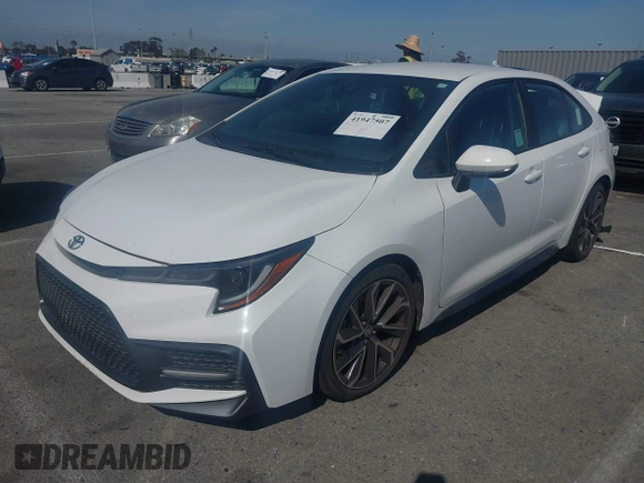2020 Toyota Corolla SE with VIN 5YFS4RCE1LP029557, listed as a IAAI auction lot 41947507 with 37,134 mi miles. Bid and sale history available at carsss.com. Image 17.