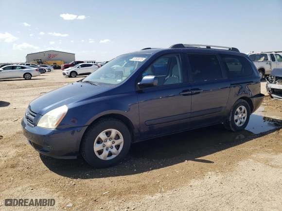 2006 Kia Sedona LX with VIN KNDMB233966021674, listed as a Copart auction lot 52833075 with 128,330 mi miles and Salvage Title. Bid and sale history available at carsss.com. Image 1.