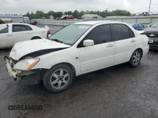 2006 Mitsubishi Lancer ES z VIN JA3AJ26EX6U030073, wystawiony jako Copart lot #56619585 z przebiegiem 157 845 mil mil oraz Szkoda całkowita • Salvage title. Historia ofert i sprzedaży dostępna na DreamBid. Obrazek 1.