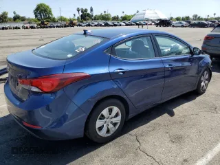 2016 Hyundai Elantra SE with VIN 5NPDH4AE9GH720826, listed as a Copart auction lot 61446445 with 109,305 mi miles and Salvage title. Bid and sale history available at DreamBid. Image 3.