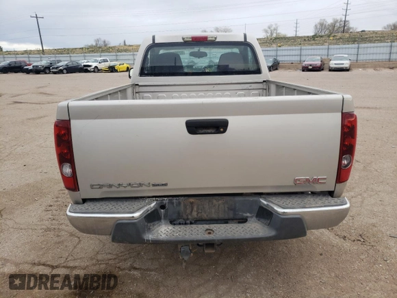 2008 GMC Canyon SLE1 with VIN 1GTCS149588101375, listed as a Copart auction lot 52304005 with 0 mi miles and Salvage Title. Bid and sale history available at carsss.com. Image 6.