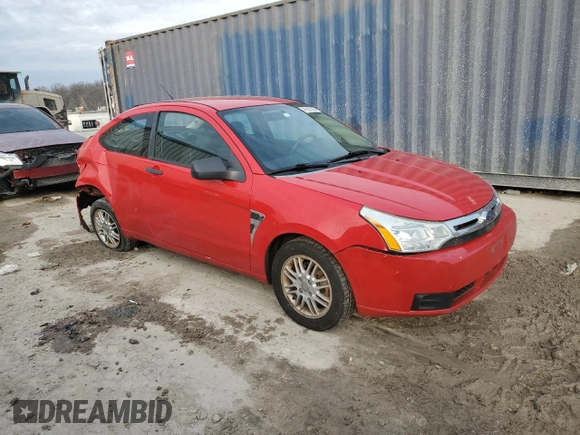 2008 Ford Focus SE with VIN 1FAHP33N98W116951, listed as a Copart auction lot 47527265 with 105,278 mi miles and Non Repairable. Bid and sale history available at carsss.com. Image 4.