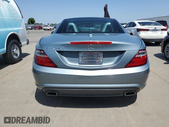 2014 Mercedes-Benz SLK 250 with VIN WDDPK4HA4EF088283, listed as a Copart auction lot 55073085 with 42,565 mi miles and Salvage title. Bid and sale history available at DreamBid. Image 6.