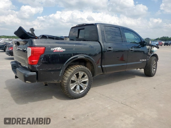 2017 Nissan Titan SV with VIN 1N6AA1E52HN575675, listed as a Copart auction lot 59639975 with 227,451 mi miles and Clean title. Bid and sale history available at DreamBid. Image 3.