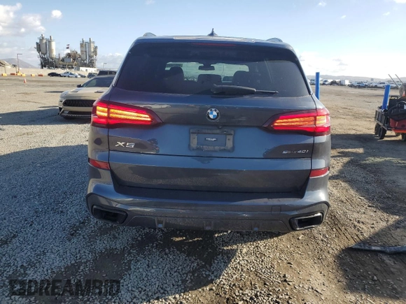 2022 BMW X5 sDrive40i with VIN 5UXCR4C01N9L48915, listed as a Copart auction lot 48074965 with 36,945 mi miles and Salvage Title. Bid and sale history available at carsss.com. Image 6.