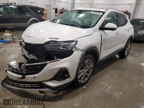 2022 Buick Encore GX Essence с VIN KL4MMGSL0NB124264, выставлен на аукционе Copart как лот 86538234 с пробегом 24 444 миль миль и Списание • Salvage title. История ставок и продаж доступна на DreamBid. Изображение 1.