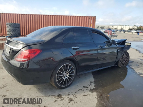 2017 Mercedes-Benz C 43 AMG with VIN 55SWF6EB7HU188565, listed as a Copart auction lot 87072524 with Not Provided miles and Salvage Title. Bid and sale history available at DreamBid. Image 3.