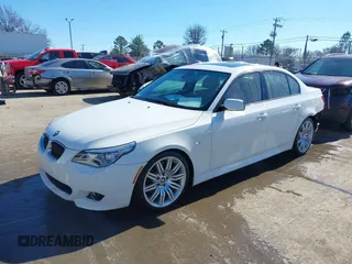 2008 BMW 5 Series 550i with VIN WBANW53588CT54008, listed as a IAAI auction lot 41586487 with 81,351 mi miles. Bid and sale history available at carsss.com. Image 2.