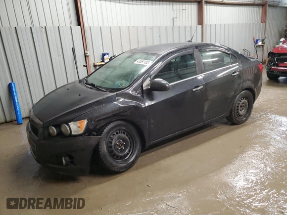 2014 Chevrolet Sonic LTZ with VIN 1G1JE5SB8E4213028, listed as a Copart auction lot 43561105 with 81,457 mi miles and Salvage Title. Bid and sale history available at carsss.com. Image 1.