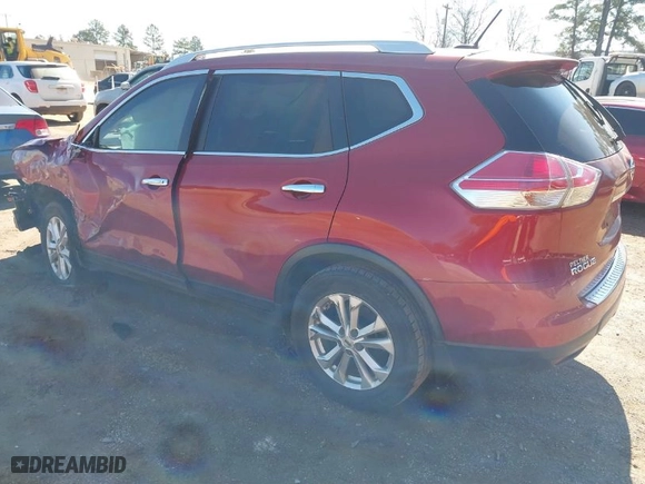2015 Nissan Rogue SV with VIN KNMAT2MT8FP535217, listed as a IAAI auction lot 41596626 with 1 mi miles. Bid and sale history available at carsss.com. Image 3.