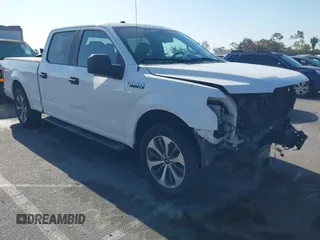 2019 Ford F-150 XL with VIN 1FTEW1C59KKE70231, listed as a IAAI auction lot 41992437 with 58,600 mi miles and . Bid and sale history available at DreamBid. Image 1.
