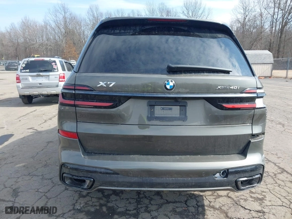 2025 BMW X7 xDrive40i with VIN 5UX23EM07S9W53333, listed as a IAAI auction lot 41651402 with 6,591 mi miles. Bid and sale history available at carsss.com. Image 16.