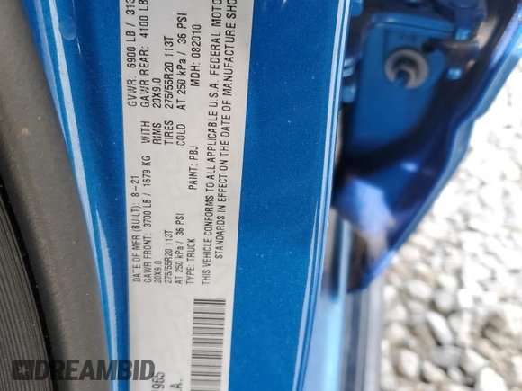 2021 Ram 1500 Big Horn с VIN 1C6RREFG4MN801965, выставлен на аукционе Copart как лот 56378395 с пробегом 86 767 миль миль и На запчасти • Non repairable. История ставок и продаж доступна на DreamBid. Изображение 13.