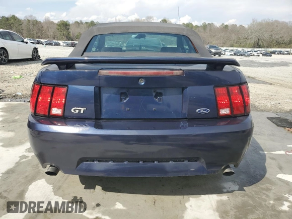 2003 Ford Mustang GT Deluxe with VIN 1FAFP45X23F332063, listed as a Copart auction lot 47384245 with 168,656 mi miles and Salvage Title. Bid and sale history available at carsss.com. Image 6.