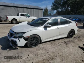 2020 Honda Civic Si with VIN 2HGFC1E53LH700947, listed as a Copart auction lot 46188255 with 34,486 mi miles and Salvage Title. Bid and sale history available at DreamBid. Image 1.