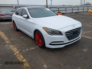 2015 Hyundai Genesis 5.0L with VIN KMHGN4JF9FU030122, listed as a IAAI auction lot 41166461 with 120,230 mi miles. Bid and sale history available at carsss.com. Image 1.