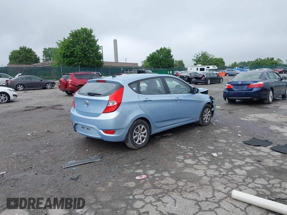 2012 Hyundai Accent GS with VIN KMHCT5AE4CU057239, listed as a IAAI auction lot 42267212 with 99,446 mi miles and . Bid and sale history available at DreamBid. Image 4.