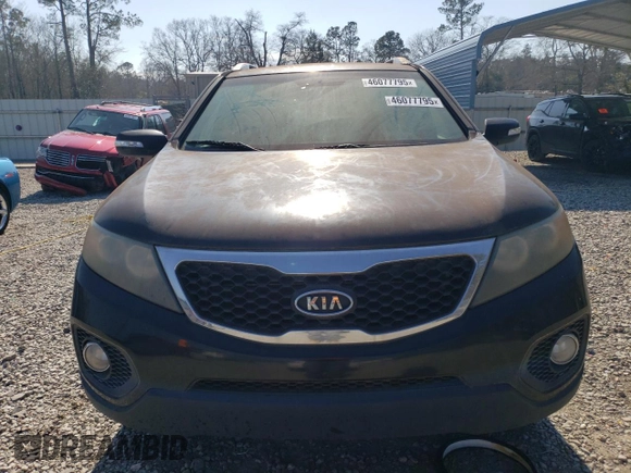 2011 Kia Sorento LX with VIN 5XYKT4A22BG164712, listed as a Copart auction lot 46077795 with 206,820 mi miles and Clean Title. Bid and sale history available at DreamBid. Image 5.