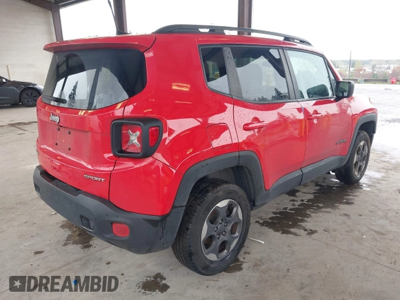 2018 Jeep Renegade Sport with VIN ZACCJBAB2JPH73148, listed as a IAAI auction lot 41991959 with 102,491 mi miles and . Bid and sale history available at DreamBid. Image 4.