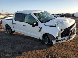 2024 Ford F-150 STX with VIN 1FTEW2KP9RKF20192, listed as a Copart auction lot 46710835 with 743 mi miles and Salvage Title. Bid and sale history available at carsss.com. Image 4.