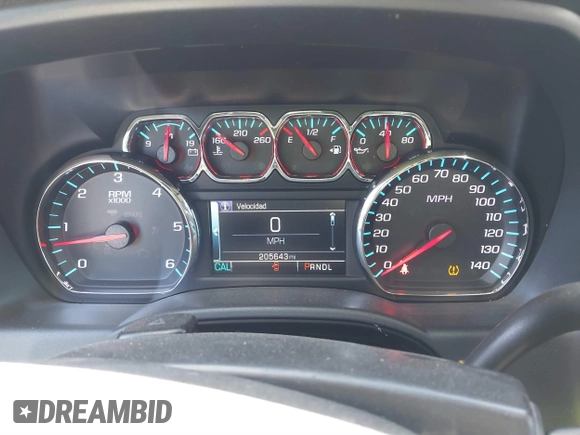 2017 Chevrolet Silverado 1500 LT with VIN 3GCPCRECXHG344049, listed as a IAAI auction lot 41803518 with 205,643 mi miles. Bid and sale history available at carsss.com. Image 7.