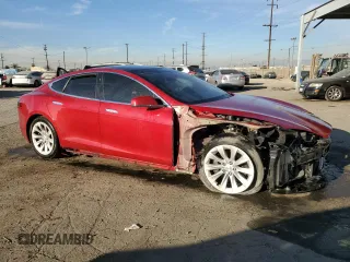 2017 Tesla Model S 60 with VIN 5YJSA1E15HF210006, listed as a Copart auction lot 85096644 with 225,497 mi miles and Salvage title. Bid and sale history available at DreamBid. Image 4.