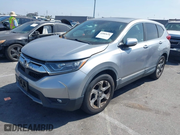 2018 Honda CR-V EX-L with VIN 2HKRW1H88JH503124, listed as a IAAI auction lot 42082676 with 41,837 mi miles and . Bid and sale history available at DreamBid. Image 2.