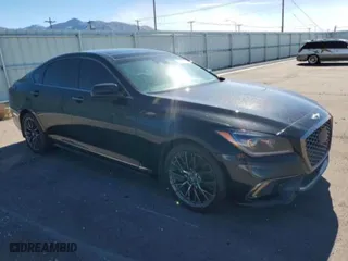 2018 Genesis G80 3.3T Sport with VIN KMHGN4JB9JU271815, listed as a Copart auction lot 84330524 with 96,628 mi miles and Clean Title. Bid and sale history available at carsss.com. Image 1.