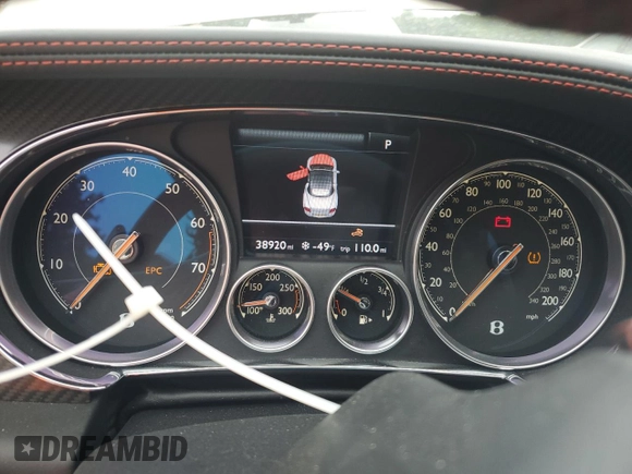 2017 Bentley Continental GT S with VIN SCBGH3ZA3HC064230, listed as a Copart auction lot 61330525 with 38,920 mi miles and Salvage title. Bid and sale history available at DreamBid. Image 9.