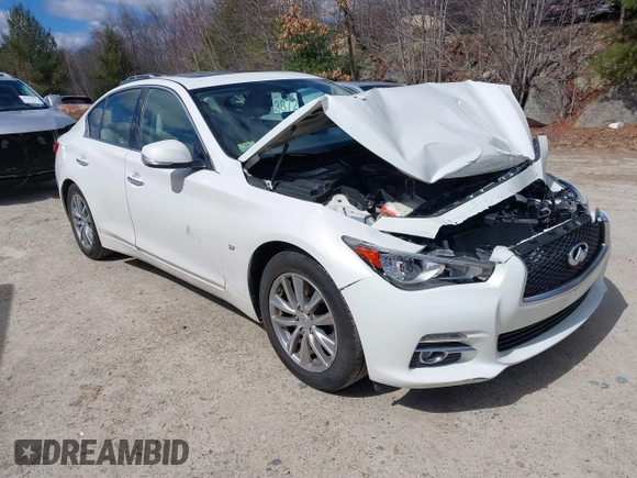 2015 Infiniti Q50 Premium z VIN JN1BV7ARXFM399617, wystawiony jako IAAI lot #41884672 z przebiegiem 116 320 mil mil oraz . Historia ofert i sprzedaży dostępna na DreamBid. Obrazek 1.