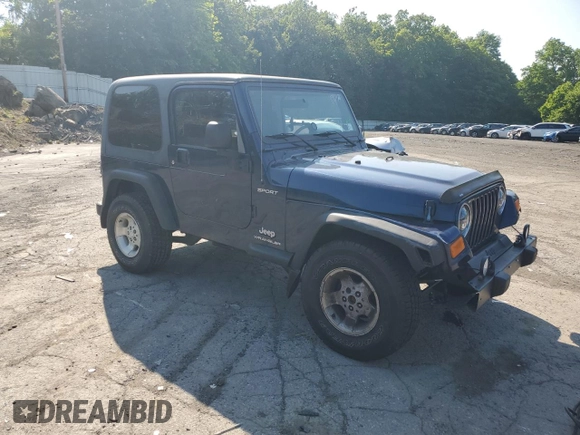 2003 Jeep Wrangler Sport z VIN 1J4FA49S13P347815, wystawiony jako Copart lot #59536685 z przebiegiem 74 298 mil mil oraz Szkoda całkowita • Salvage title. Historia ofert i sprzedaży dostępna na DreamBid. Obrazek 4.