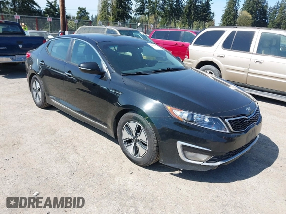 2013 Kia Optima Hybrid EX with VIN KNAGM4AD5D5049552, listed as a IAAI auction lot 42052478 with 175,388 mi miles. Bid and sale history available at carsss.com. Image 1.