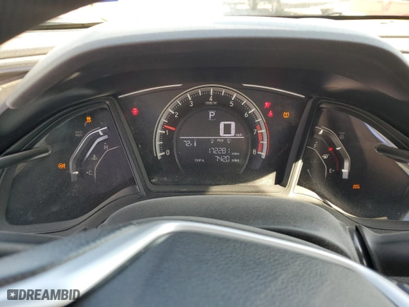 2017 Honda Civic Sedan LX with VIN 19XFC2F52HE051065, listed as a Copart auction lot 49777695 with 172,281 mi miles and Salvage Title. Bid and sale history available at carsss.com. Image 9.