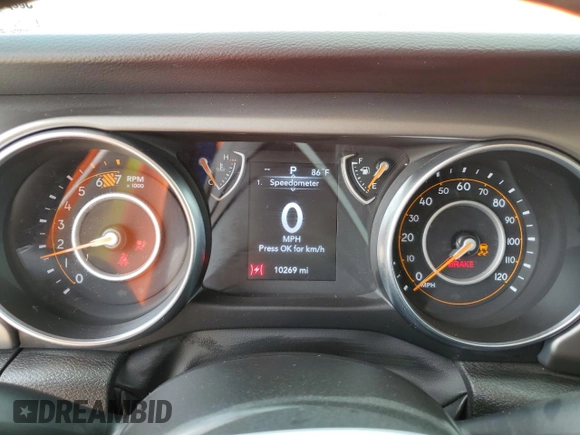 2023 Jeep Wrangler Sport S with VIN 1C4HJXDG7PW675321, listed as a Copart auction lot 54154795 with 10,269 mi miles and Salvage Title. Bid and sale history available at DreamBid. Image 9.