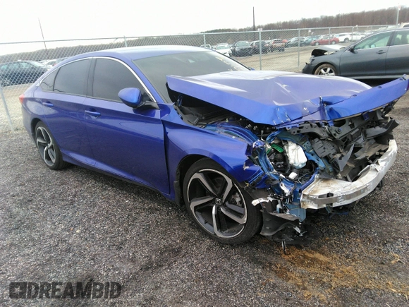 2019 Honda Accord Sedan Sport 1.5T with VIN 1HGCV1F34KA140265, listed as a IAAI auction lot 35917548 with 38,909 mi miles. Bid and sale history available at carsss.com. Image 1.