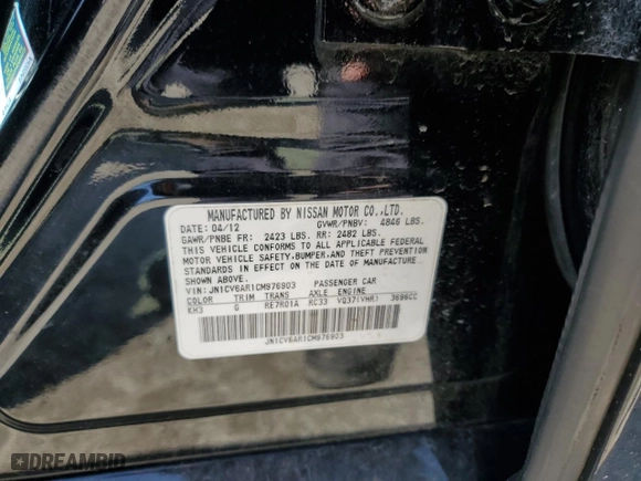 2012 Infiniti G37 Sedan x with VIN JN1CV6AR1CM976903, listed as a Copart auction lot 52967355 with 136,007 mi miles and Clean Title. Bid and sale history available at carsss.com. Image 12.