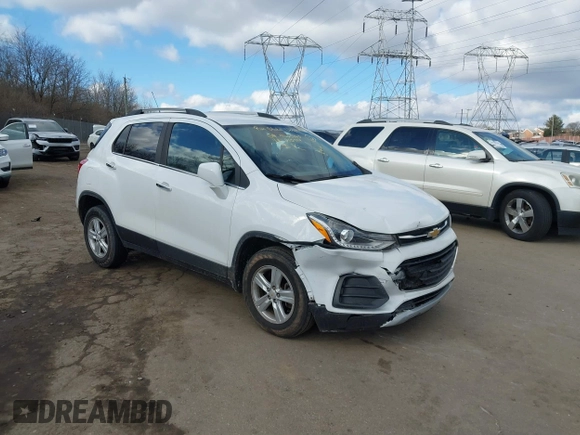 2017 Chevrolet Trax LT z VIN KL7CJPSBXHB215447, wystawiony jako IAAI lot #41665363 z przebiegiem 90 450 mil mil oraz . Historia ofert i sprzedaży dostępna na DreamBid. Obrazek 1.