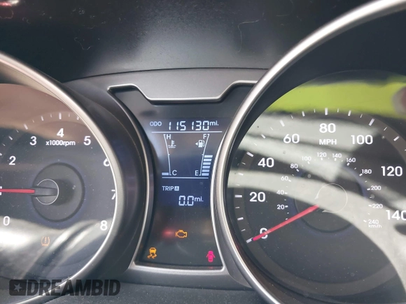 2013 Hyundai Veloster w/Black Int with VIN KMHTC6AD0DU147017, listed as a IAAI auction lot 42707858 with 115,130 mi miles and . Bid and sale history available at DreamBid. Image 7.