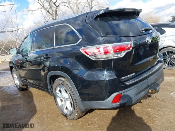 2015 Toyota Highlander Limited with VIN 5TDDKRFH5FS174178, listed as a IAAI auction lot 41671991 with 190,575 mi miles. Bid and sale history available at carsss.com. Image 3.