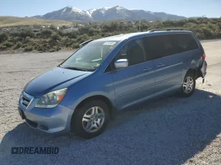 2005 Honda Odyssey EX-L z VIN 5FNRL38625B098756, wystawiony jako Copart lot #53753065 z przebiegiem 260 932 mil mil oraz Szkoda całkowita • Salvage title. Historia ofert i sprzedaży dostępna na DreamBid. Obrazek 1.