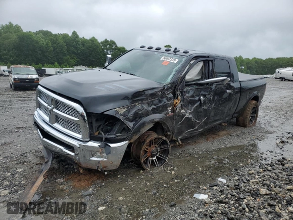 2016 Ram 2500 Laramie with VIN 3C6UR5NL0GG167365, listed as a Copart auction lot 56641725 with 130,401 mi miles and Salvage title. Bid and sale history available at DreamBid. Image 1.