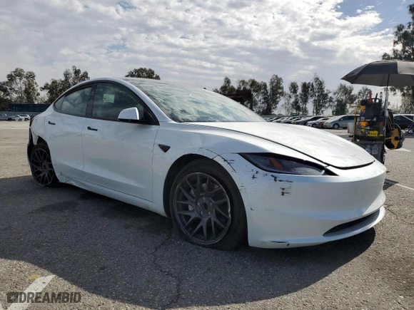2024 Tesla Model 3 with VIN 5YJ3E1EA9RF826673, listed as a Copart auction lot 45083745 with 7,331 mi miles and Salvage Title. Bid and sale history available at carsss.com. Image 4.