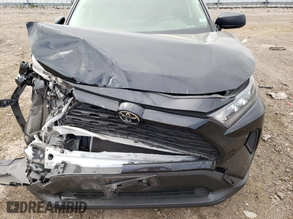 2019 Toyota RAV4 LE with VIN JTMF1RFV7KJ001139, listed as a Copart auction lot 66197193 with 55,811 mi miles and Salvage title. Bid and sale history available at DreamBid. Image 12.