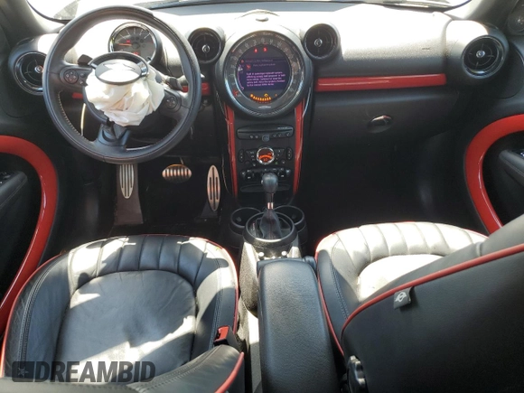 2015 MINI Countryman John Cooper Works with VIN WMWXD1C58FWS34860, listed as a Copart auction lot 55384065 with 48,709 mi miles and Salvage Title. Bid and sale history available at DreamBid. Image 8.
