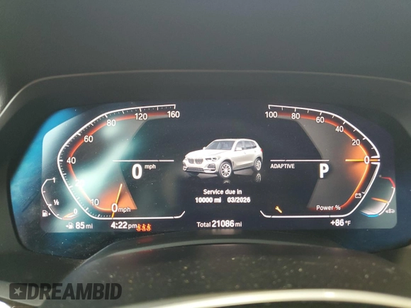 2021 BMW X5 xDrive40i with VIN 5UXCR6C0XM9G02456, listed as a Copart auction lot 63349365 with 21,086 mi miles and Clean title. Bid and sale history available at DreamBid. Image 9.