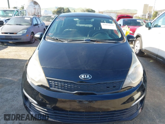 2017 Kia Rio LX with VIN KNADM4A31H6025775, listed as a IAAI auction lot 42034972 with 124,667 mi miles. Bid and sale history available at carsss.com. Image 6.